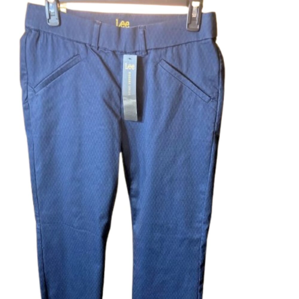 Lee Modern Series Art Deco Blue Midrise Straight Leg Size 6M